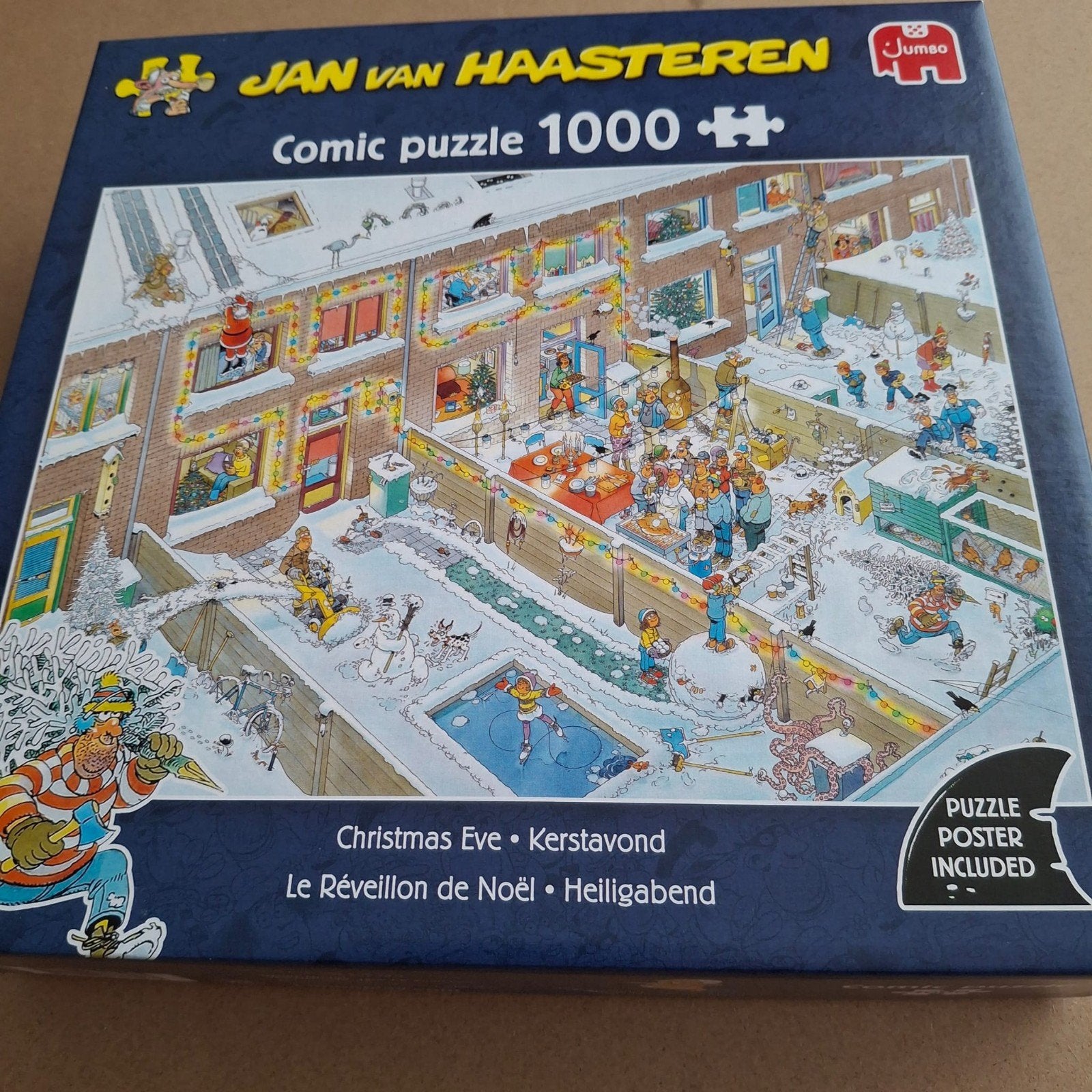 Jan van Haasteren Kerstavond Comic Puzzel 1000 stukjes, Ophalen, Meer dan 50 stukjes, Zo goed als nieuw, 6 jaar of ouder