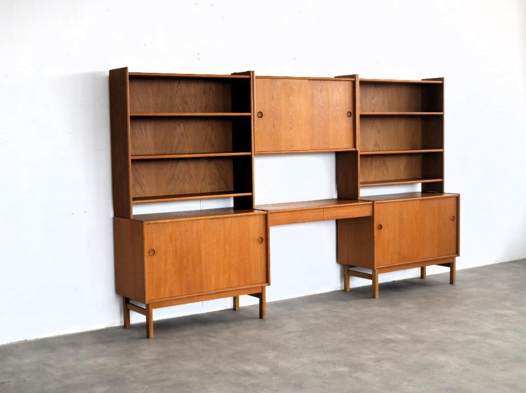 vintage wandmeubel | wandkast | jaren 60 | Zweden, Gebruikt, Met deur(en), ., Eikenhout