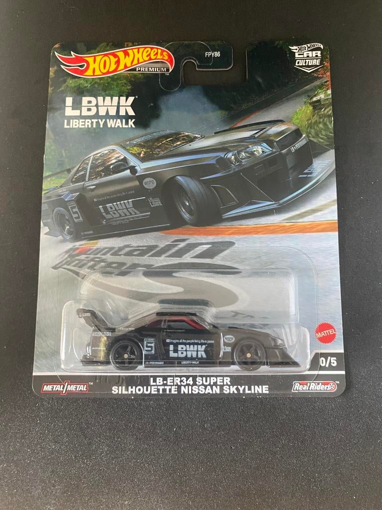 Hot wheels nissan skylineR34  super silhouette chase, Hobby en Vrije tijd, Modelauto's | Overige schalen, Mattel, Mattel, Nieuw