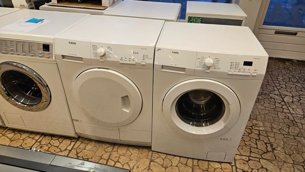 Prachtige AEG setje wasmachine en condens droger 7KG