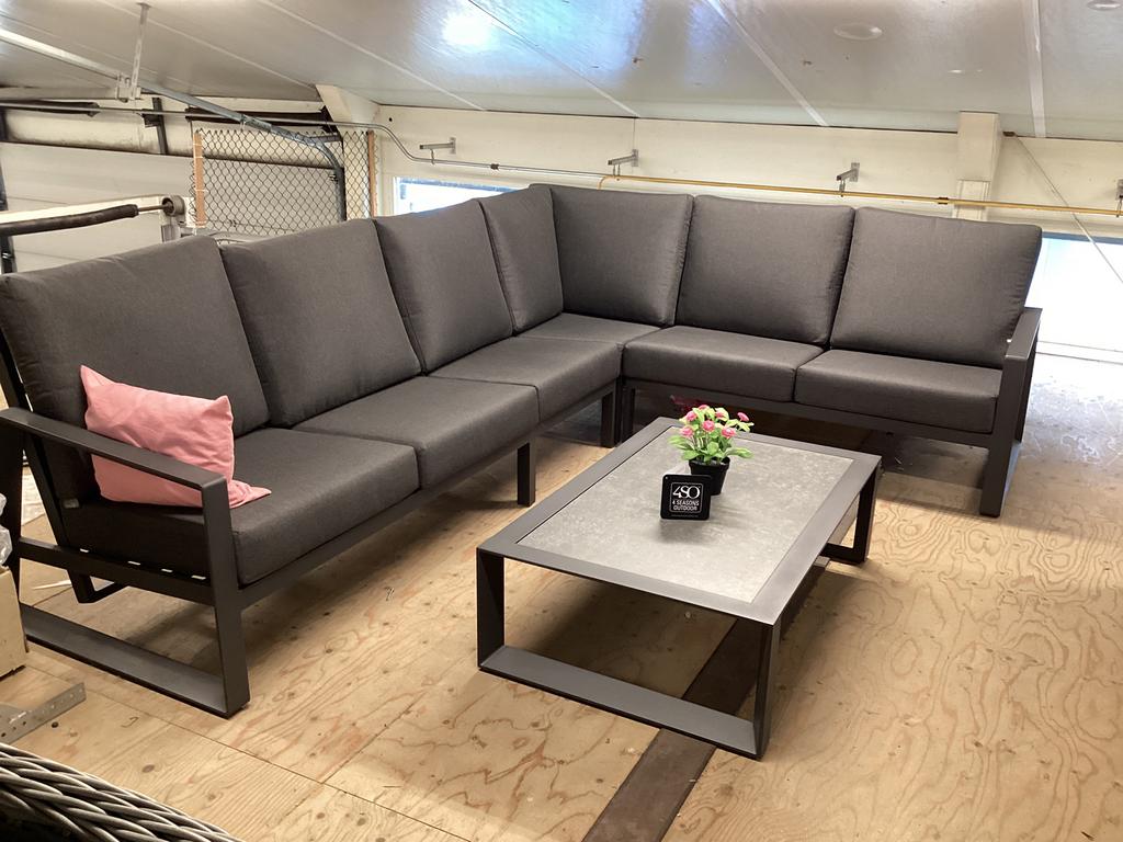 Tuinmeubelen Tuinset Loungeset Diningset Teaktafel Graniet, Tuin en Terras, Tuinsets en Loungesets, Ophalen, Meer dan 8 zitplaatsen