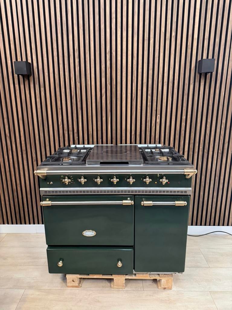 Mooie Groen messing Lacanche Fornuis 100cm (Gratis bezorgen), Witgoed en Apparatuur, Fornuizen, 5258sh, Gebruikt, Warmhoudplaat