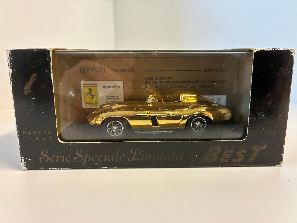 27859: Ferrari 750 Monza - 24 karaats verguld !, Overige merken, Auto, Shop@carrera-toys.com, Ophalen of Verzenden