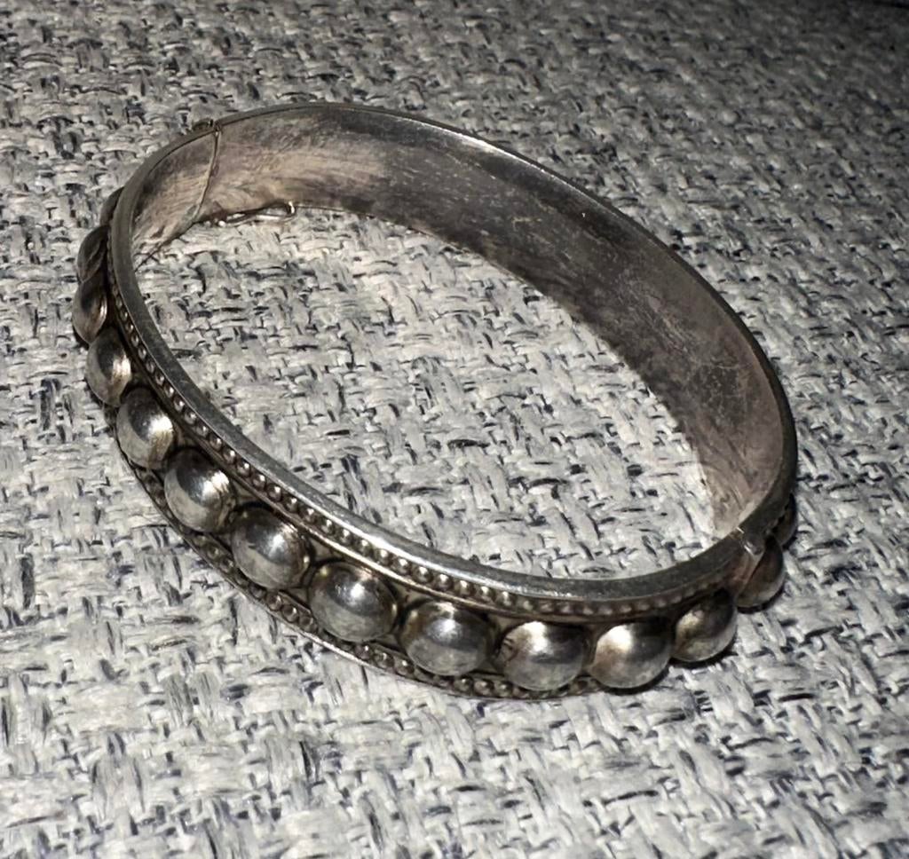 Zilveren slaven armband 925 gemerkt sterling, Ophalen of Verzenden, Zo goed als nieuw, Zilver