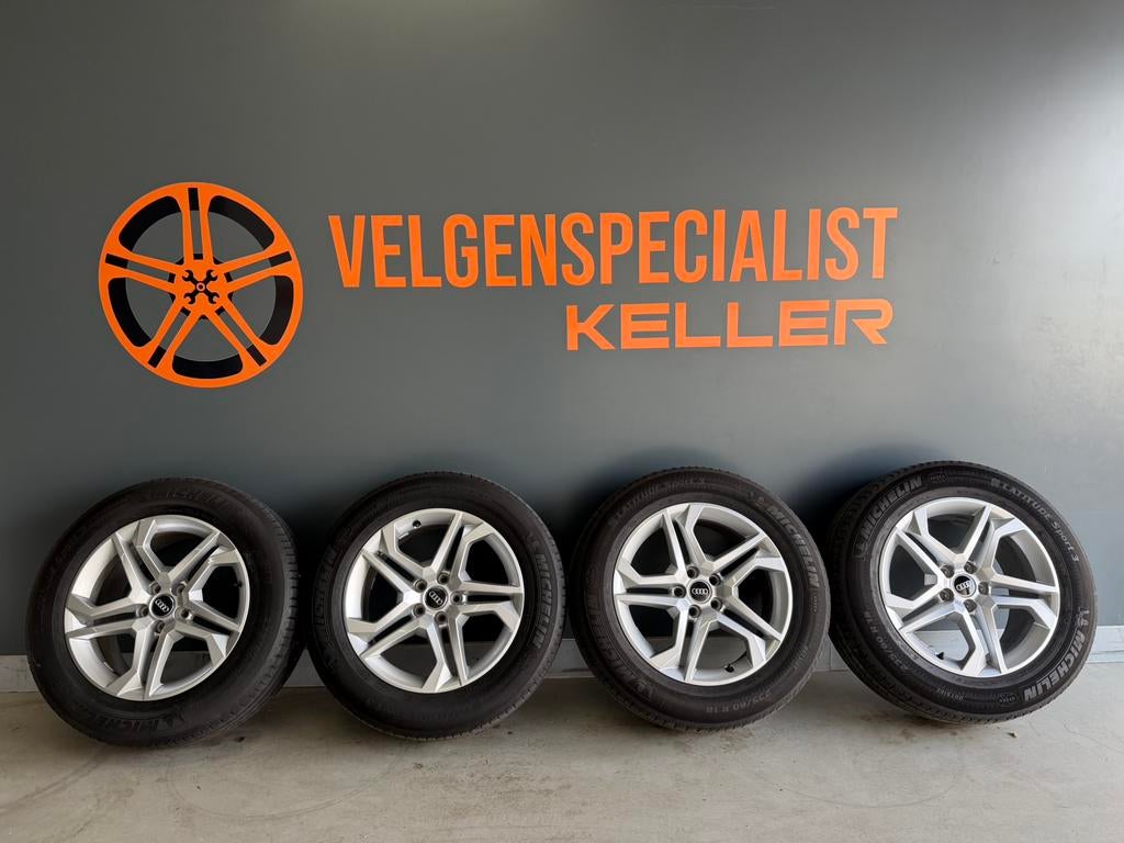 Audi Q5 18 inch velgenset 5x112 Origineel Michelin Zomer, 18 inch, Banden en Velgen, Ophalen of Verzenden, 235 mm