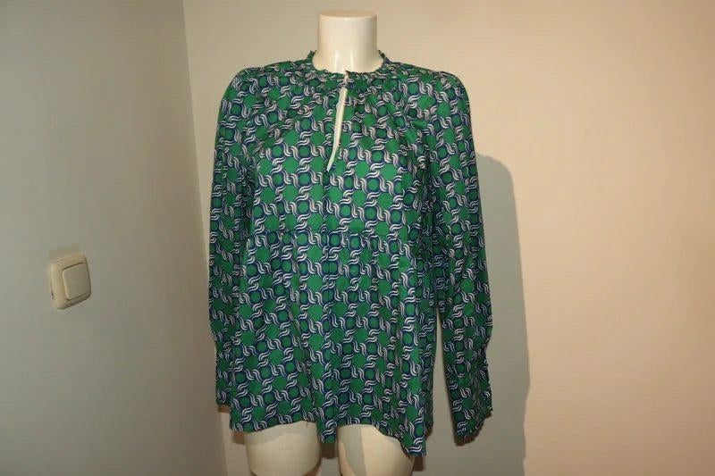 Dea Kudibal blouse top pracht kleuren en print M, Kleding | Dames, Blouses en Tunieken, Zo goed als nieuw, Maat 38/40 (M), Groen