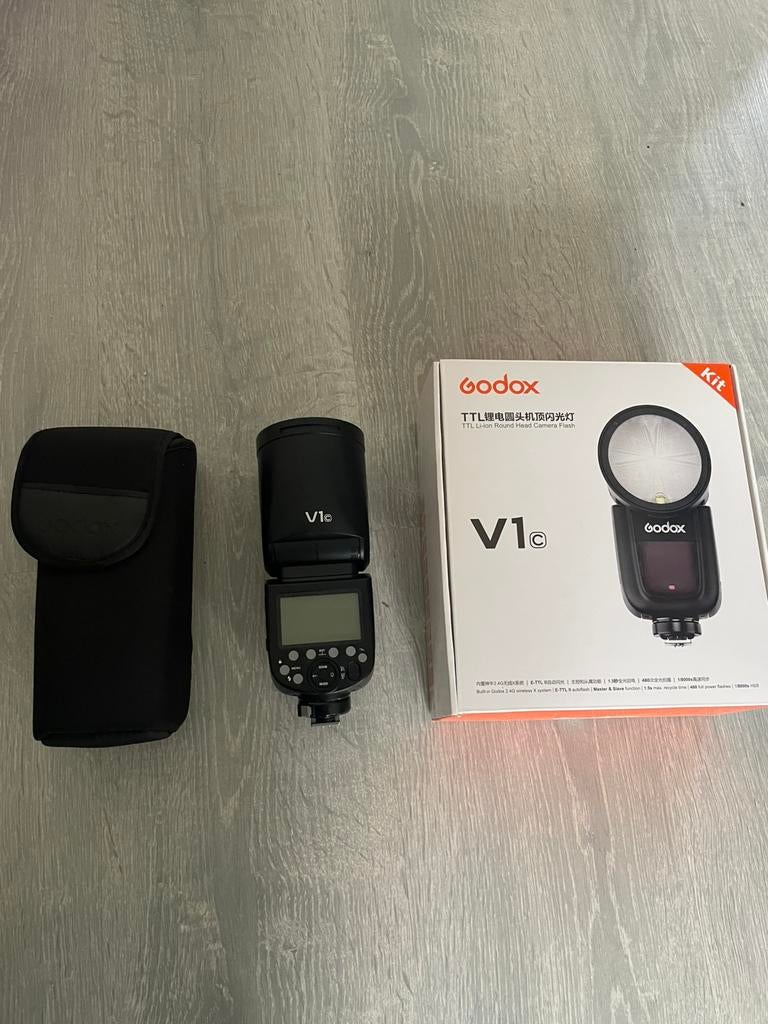 Godox V1 speedlight canon, Ophalen, Zo goed als nieuw, Overige merken