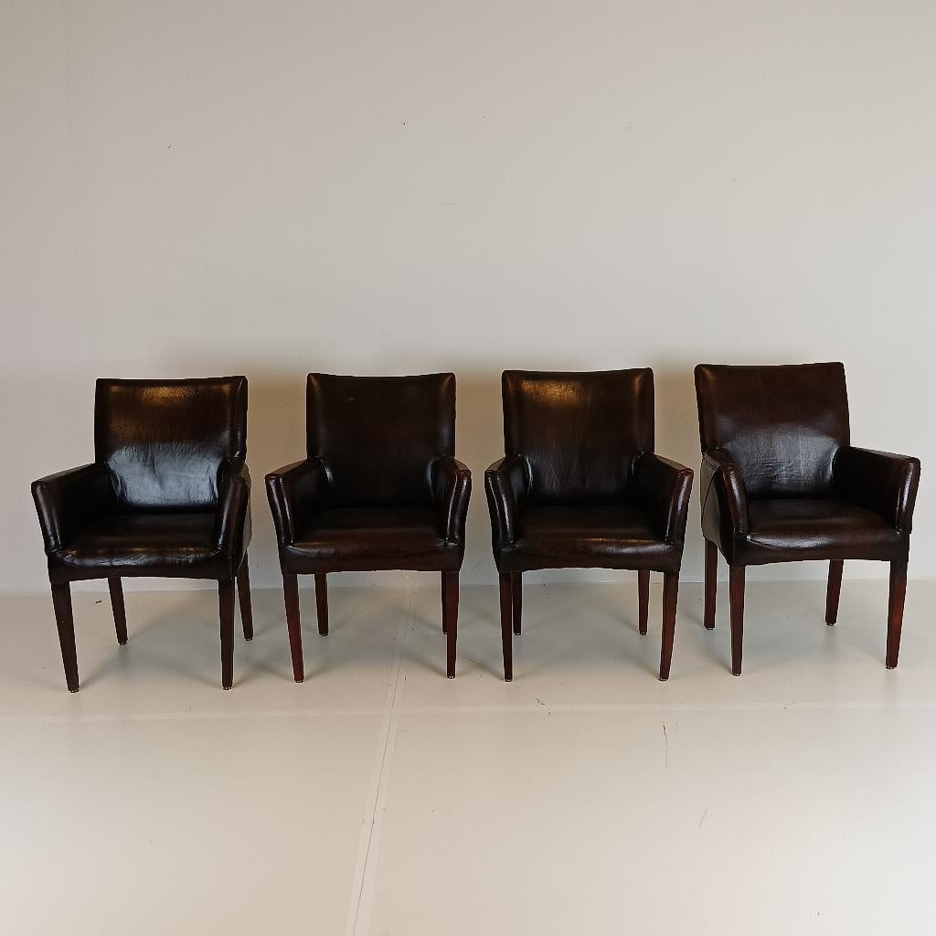 Prachtige schapenleren eetkamerstoelen (set van 4 stoelen), Ophalen of Verzenden