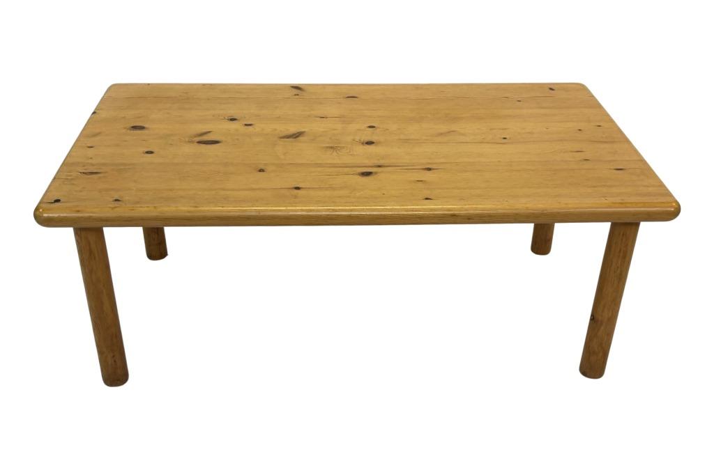Vintage salontafel pinewood minimalistisch design jaren 70, Ophalen, Gebruikt, 100 tot 150 cm, Vintage