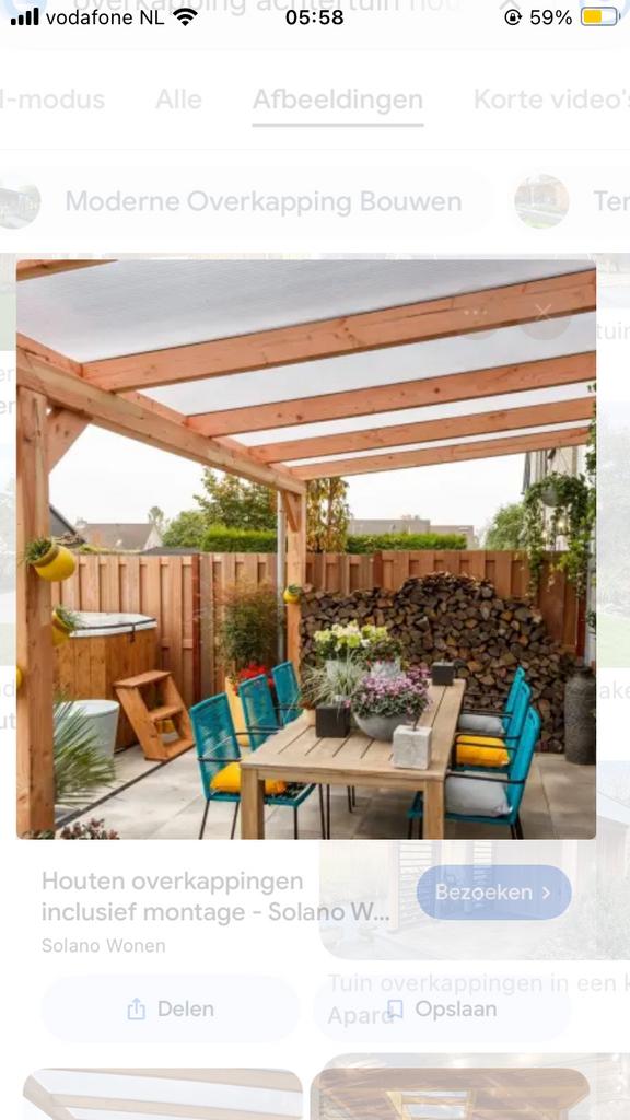 Klusjesman nodig voor het maken van een overkapping, Tuin en Terras, Overkappingen, Ophalen of Verzenden, Nieuw, Veranda