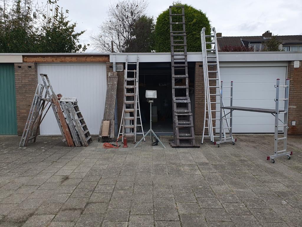 Schilders uitrusting, Ophalen, Gebruikt, 5 meter of hoger