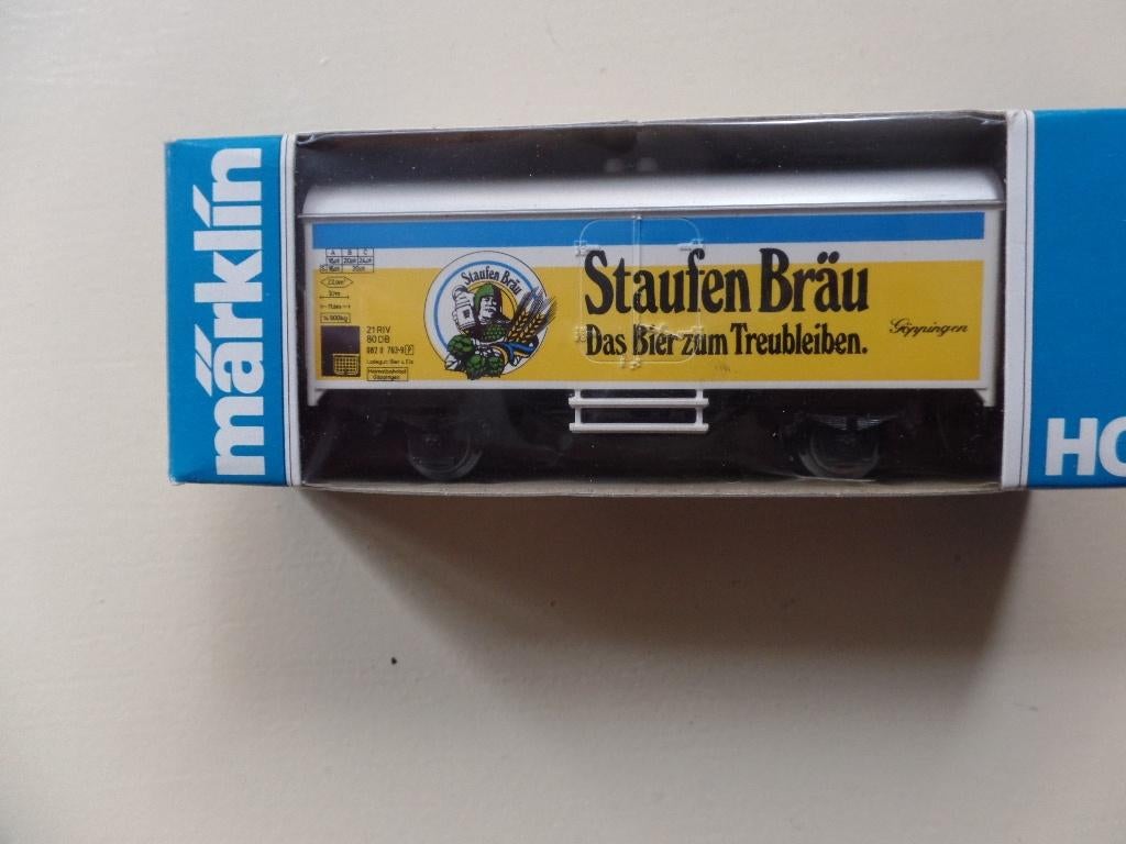 Marklin 4429 goederen wagen Staufen brau, Hobby en Vrije tijd, Modeltreinen | H0, Wisselstroom, Gebruikt, Wagon, Ophalen of Verzenden