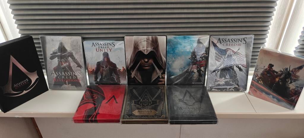 Assassins Creed Steelbooks o.a. van Ezio Assassin's, Verzamelen, Ophalen of Verzenden