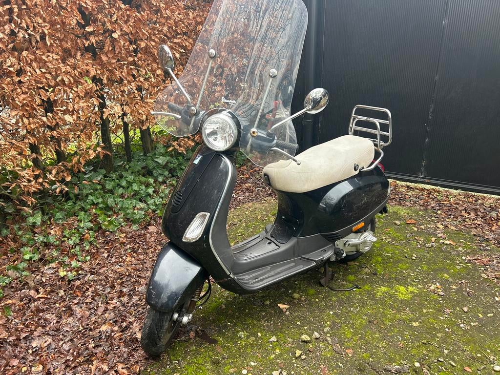 Vespa Scooter LX50, 4 takt, 2008, Zwart. Brom. Rijdt prima, Fietsen en Brommers, Scooters | Vespa, Ophalen of Verzenden, Gebruikt