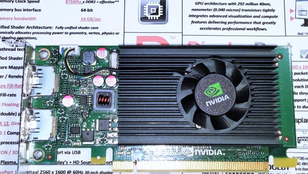 PNY NVIDIA Quadro NVS 310 512MB DDR3 Low Profile PCI-E DX12, GDDR3, Ophalen of Verzenden, Zo goed als nieuw, PCI-Express 2.1