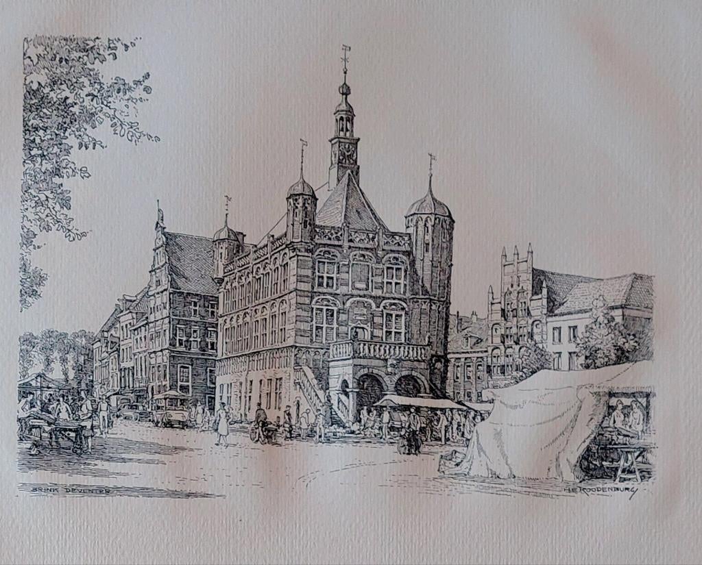 Deventer centrum  ... H.E.  Roodenburg  ..., Ophalen of Verzenden