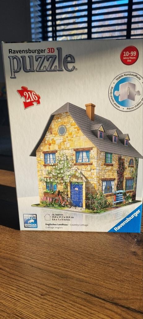 3D Puzzel Country Cottage - Ravensburger, Ophalen of Verzenden, Minder dan 500 stukjes, Rubik's of 3D-puzzel