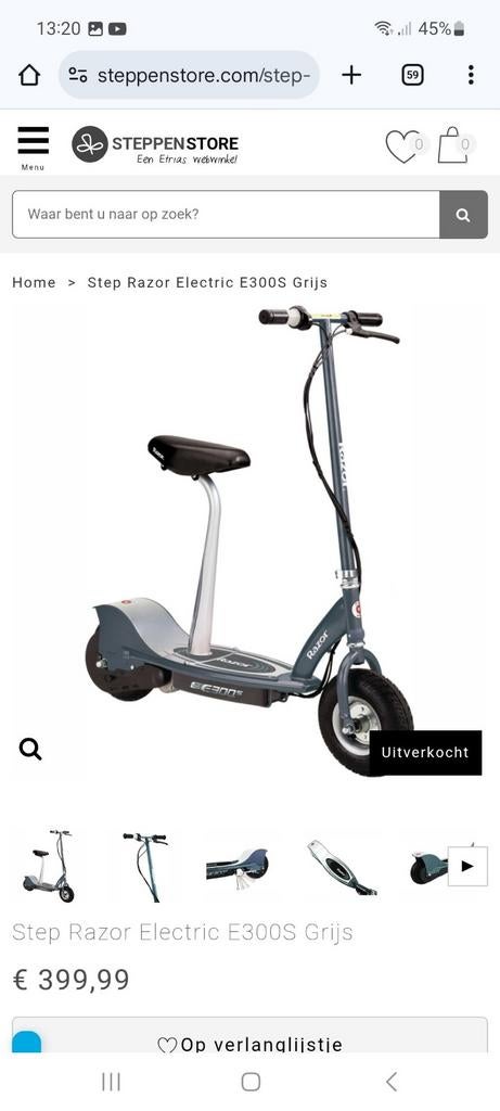 Razor Elektrische Step met Zadel - Zo Goed Als Nieuw, Ophalen, Zo goed als nieuw, Elektrisch, Overige merken