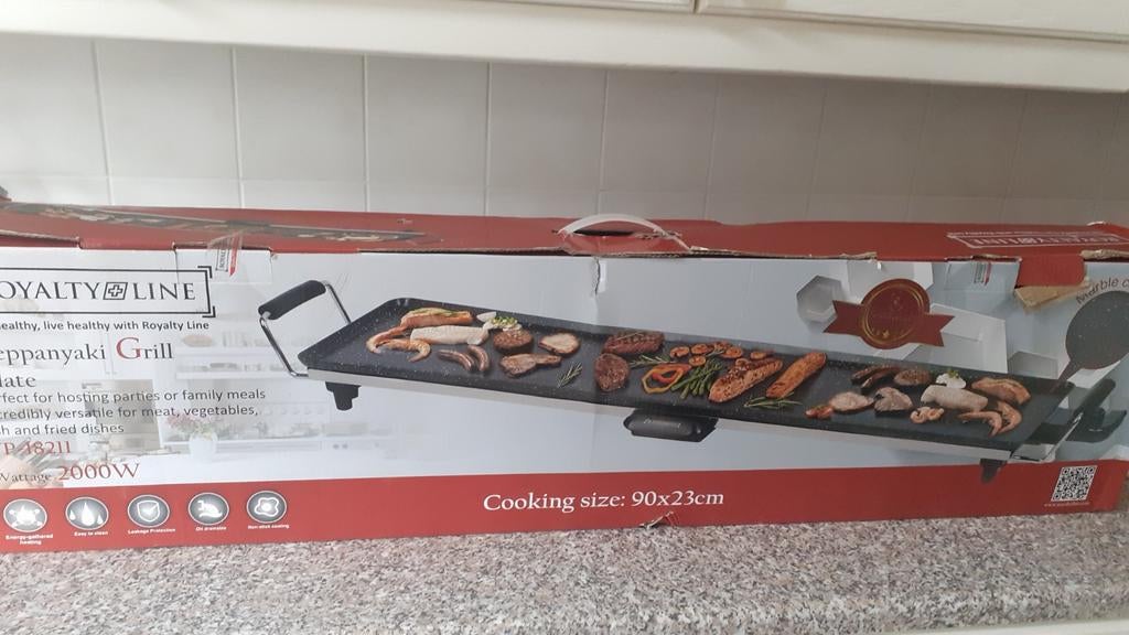 Royalty Line Teppanyaki Grillplaat 90cm - Zo goed als nieuw, Ophalen of Verzenden, Zo goed als nieuw, Tafelgrill