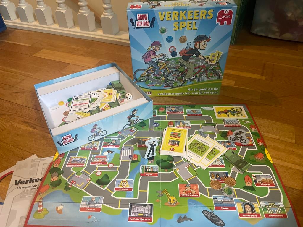 Verkeerspel van Jumbo - Compleet!, Een of twee spelers, Ophalen of Verzenden, Zo goed als nieuw, Reisspel