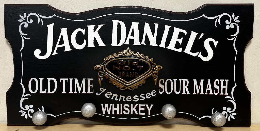 Jack Daniels kapstop haken houten pubbord wandbord deco, Info@deconoord.nl, Deco Noord, Nieuw, Ophalen of Verzenden