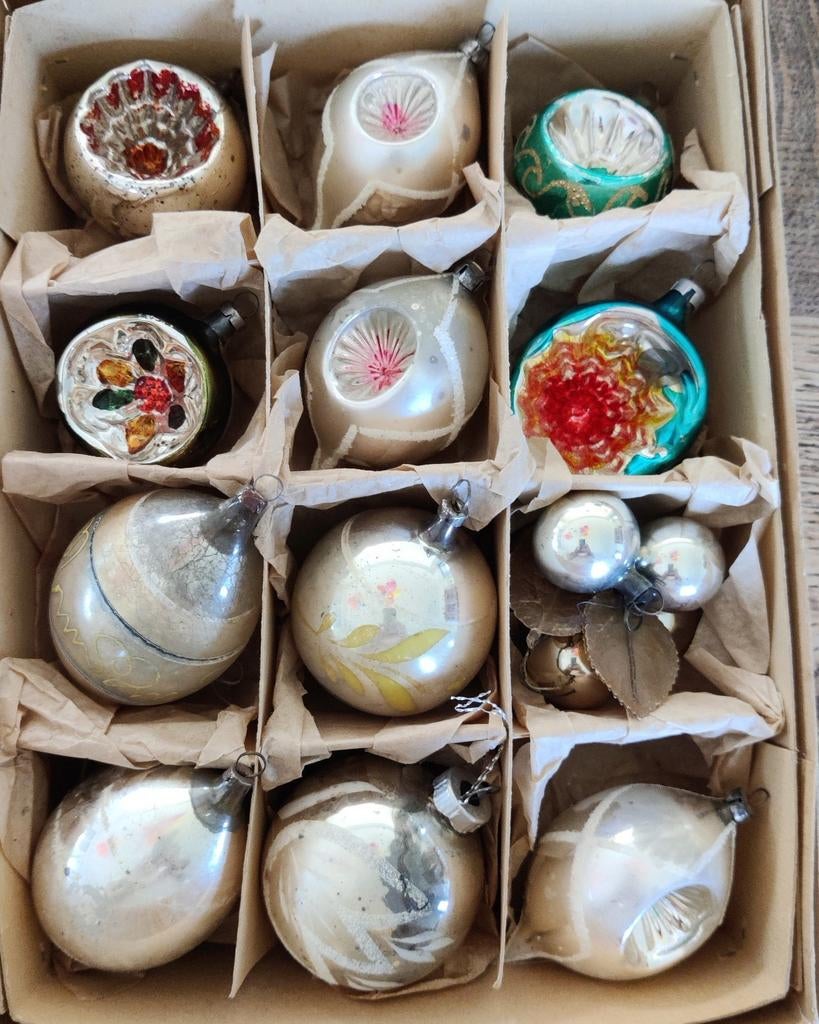 Doos antieke kerstballen, Ophalen of Verzenden, Nieuw