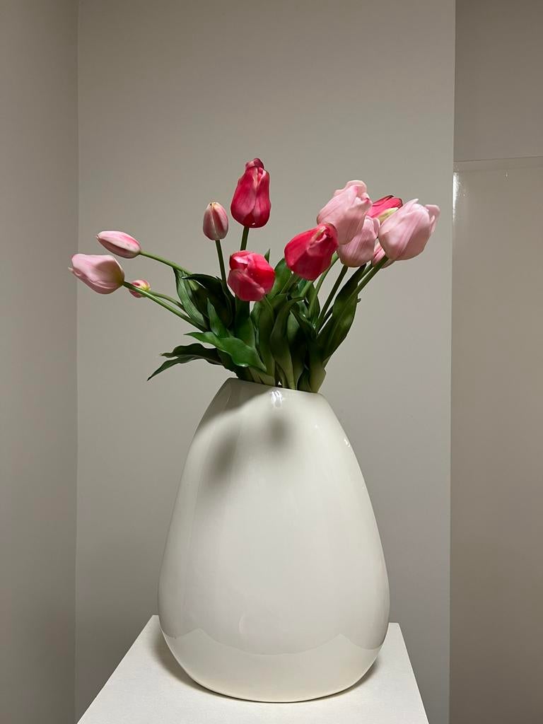 Kunst tulpen roze (zonder vaas), Overige materialen, Overige kleuren, Ophalen of Verzenden, Zo goed als nieuw