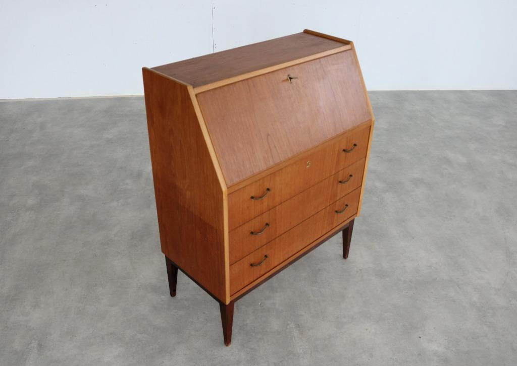 vintage secretaire | kast | jaren 60 | Zweden, Gebruikt, ., Ophalen of Verzenden, .