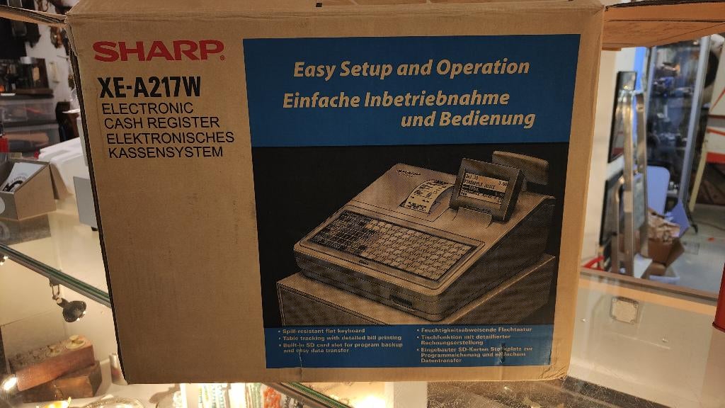 Sharp XE-A217W elektronische kassa, Verzamelen, Elektronische Apparatuur, Overige typen, Ophalen