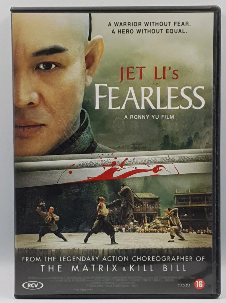 Te koop: Jet Li's Fearless DVD - Actiefilm, Vanaf 16 jaar, Ophalen of Verzenden, Zo goed als nieuw, Martial Arts