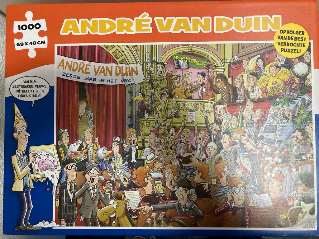 André van Duin Puzzel - 1000 stukjes, Ophalen of Verzenden, 500 t/m 1500 stukjes, Zo goed als nieuw, Legpuzzel