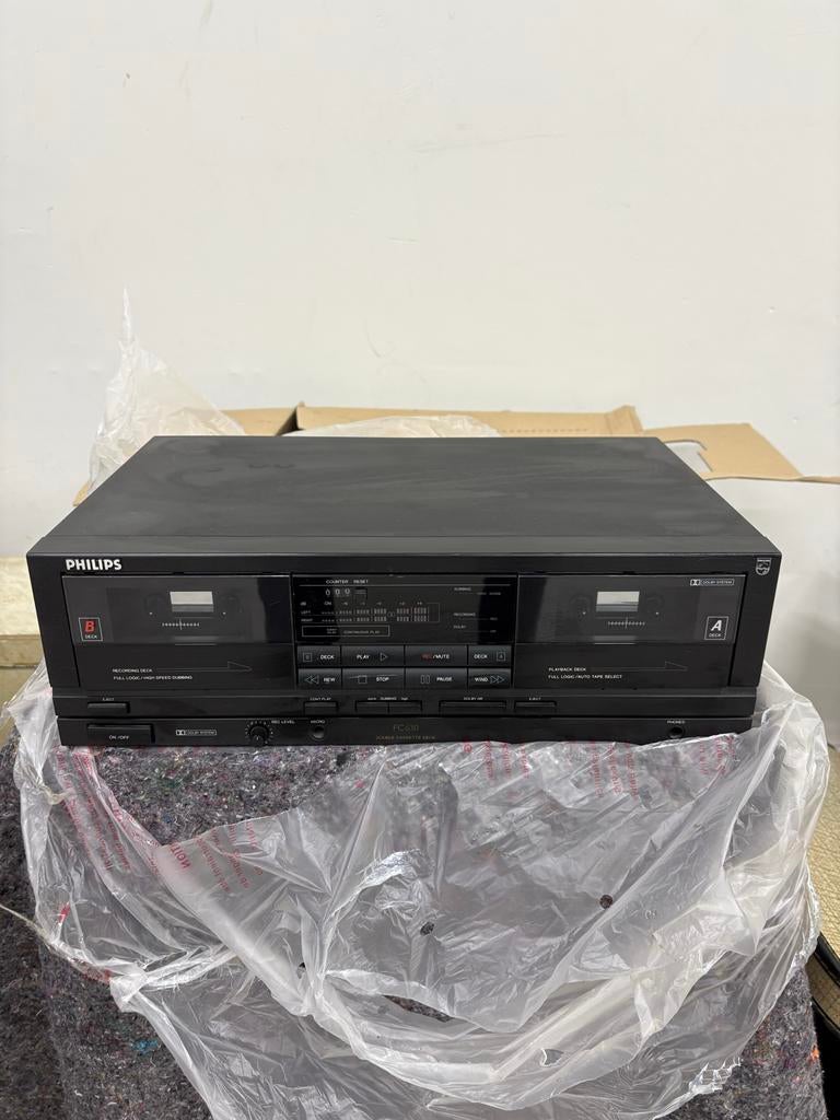 Philips FC630 Dubbel Cassettedeck, Ophalen, Dubbel, Philips, Auto-reverse