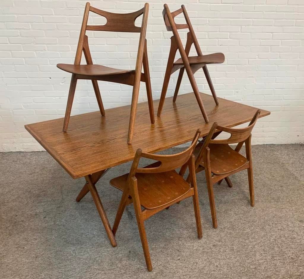 Vintage Sawbuck eethoek van Hans J. Wegner Andreas Tuck, Ophalen of Verzenden