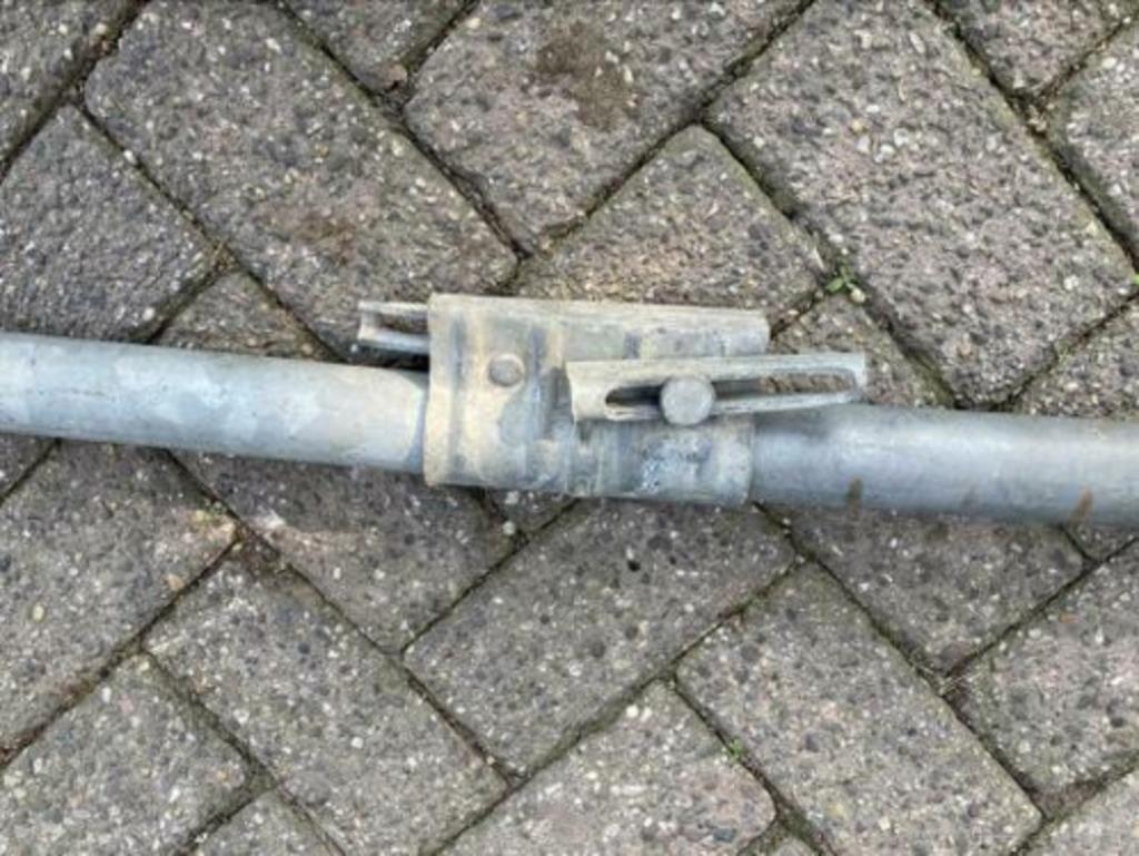 Van Thiel buisverlengers/buis verlengers met vaste spie 48.3, Doe-het-zelf en Verbouw, Ophalen, Gebruikt, Gevelsteiger, 5 meter of hoger