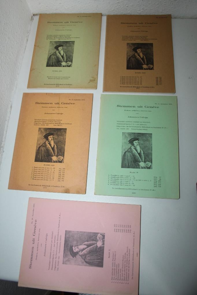 Twee bundels preken e.d. Joh. Calvijn, Ophalen of Verzenden, Gelezen, Christendom | Protestants