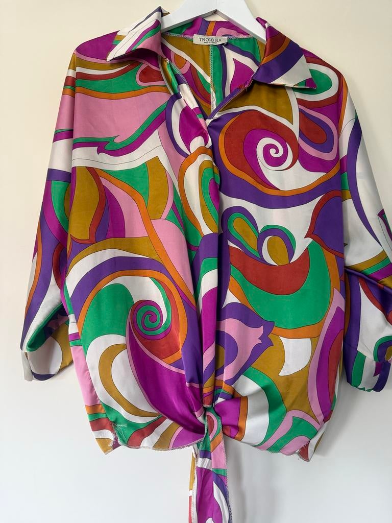 Luchtige Viscose Blouse met Vleermuis Mouwen - Nieuw, Ophalen of Verzenden, Nieuw