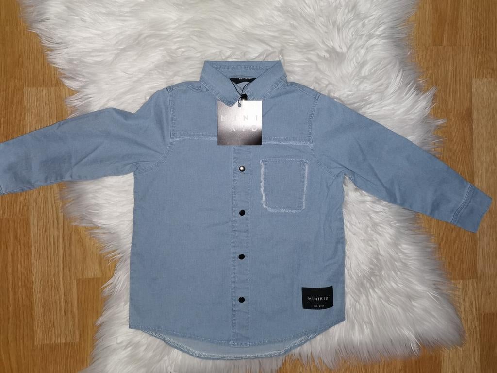 Spijkerblouse Blouse Look MiniKid 98 104 NIEUW, Ophalen of Verzenden, Nieuw