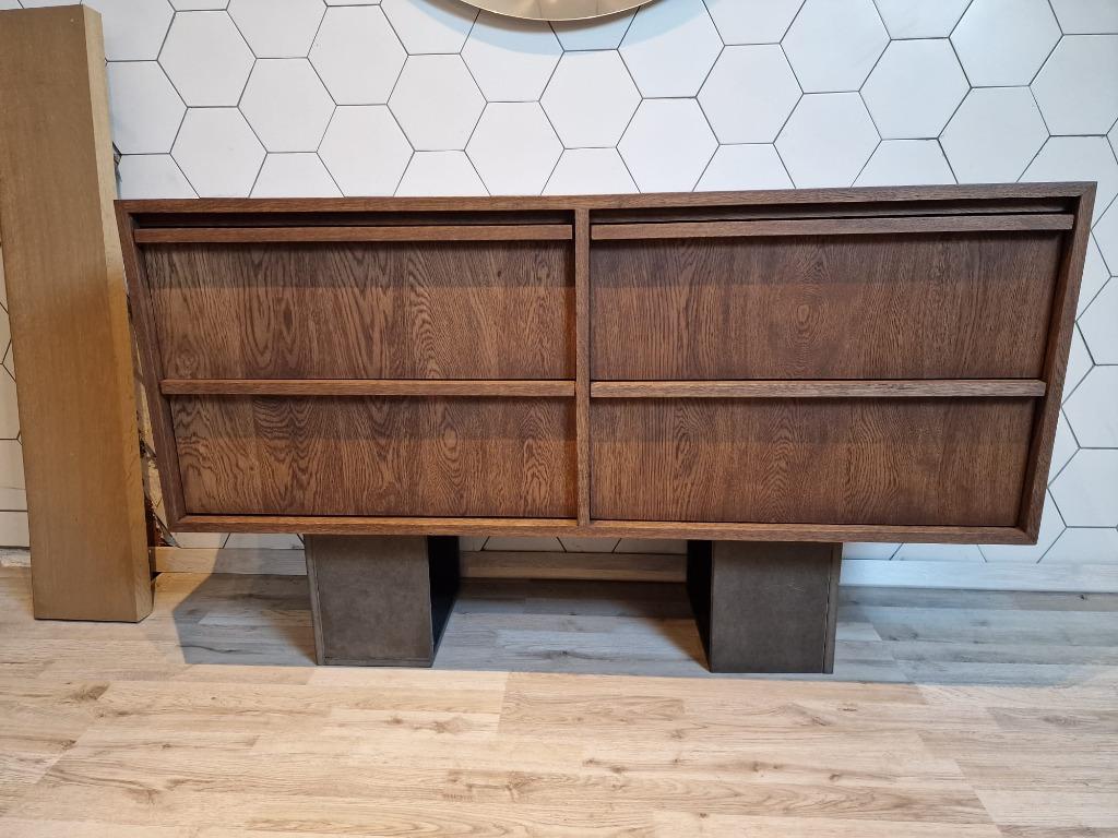 Rock massief eiken houten badmeubel 140cm tbv waskom!