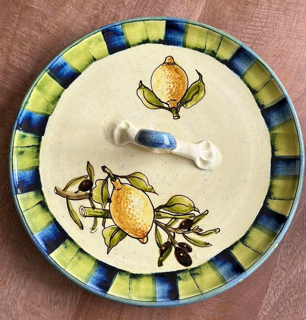 Mooie italiaanse schaal van keramiek 30cm, Antiek en Kunst, Ophalen