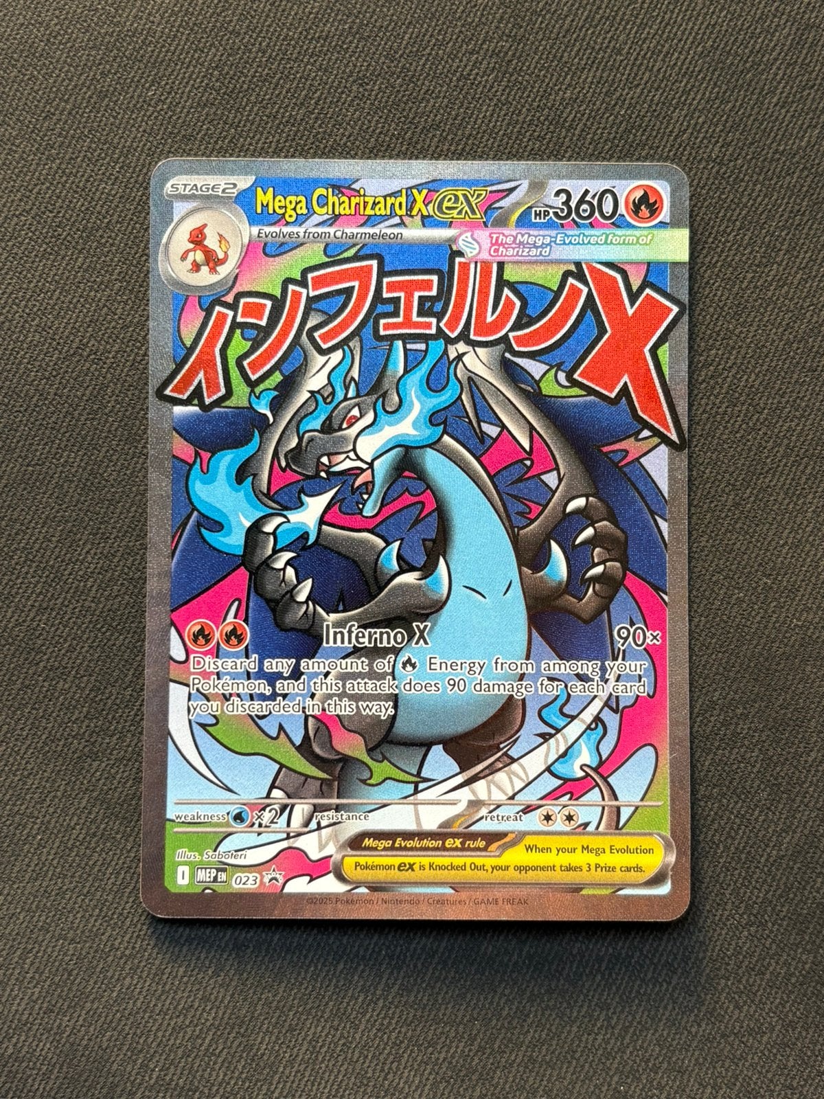 Pokémon | Mega Charizard X ex 023 promo, Ophalen of Verzenden, Nieuw, Losse kaart
