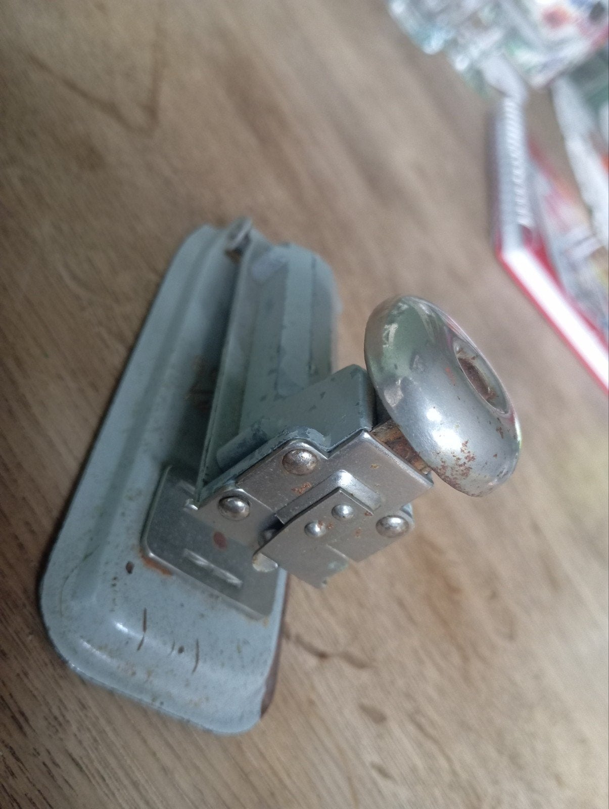Vintage Bukama nietmachine - mist aandruk spiraaltje, Ophalen of Verzenden