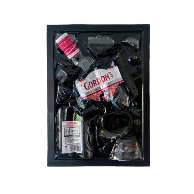 Gordons gin broken bottle schilderij, Ophalen of Verzenden