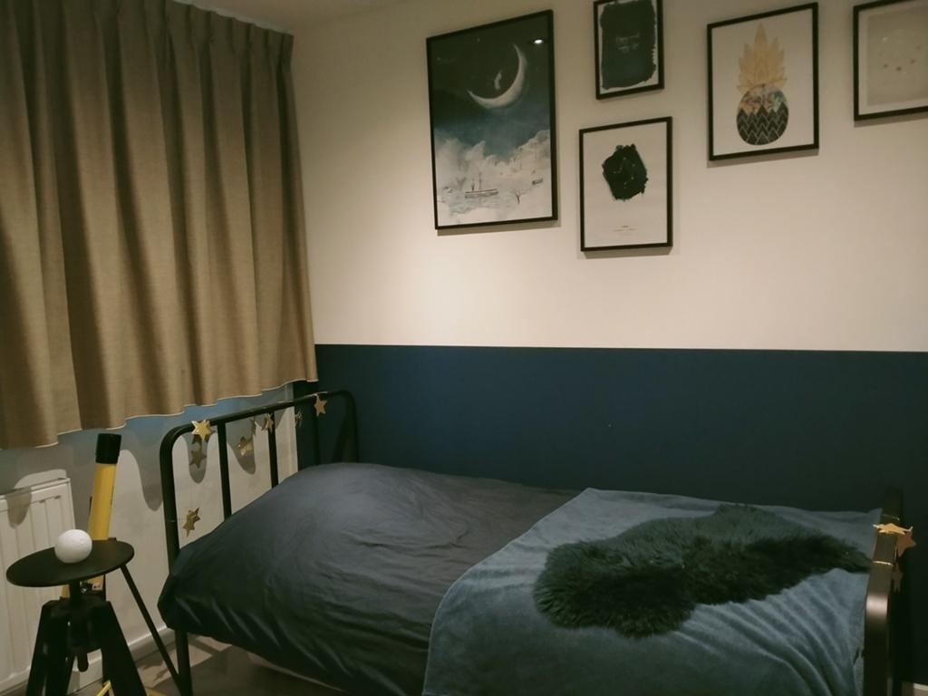 WOOOD Bed Mees Zwart 90x200, Ophalen, Gebruikt, 90 cm, Eenpersoons