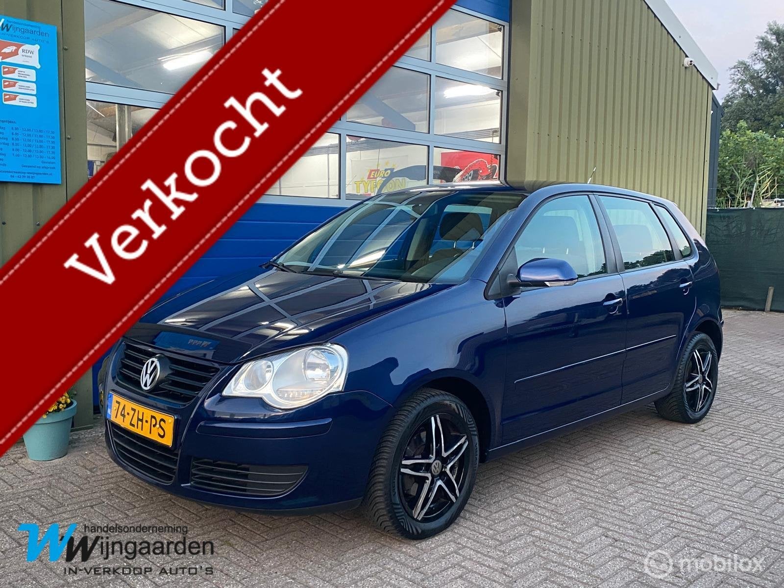 Volkswagen Polo 1.4-16V Optive|Keurig|5-Deurs|Airco|, Voorwielaandrijving, 4 cilinders, Blauw, Bedrijf