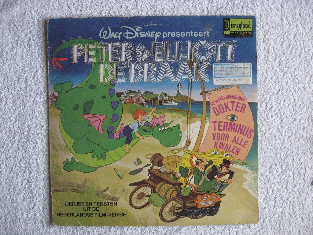 LP Peter & Elliott de Draak - Disneyland Records (OPHALEN!!), Cd's en Dvd's, Ophalen, LP, Gebruikt, Inclusief binnenhoes