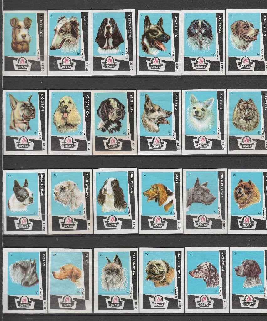 Lucifermerken, Honden, Drava   (522), Verzamelen, Ophalen of Verzenden, Zo goed als nieuw, Luciferdoosjes of -merken