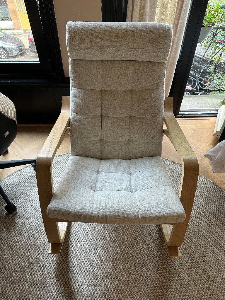 Rocking chair, Ophalen, Hout, Zo goed als nieuw, Eén