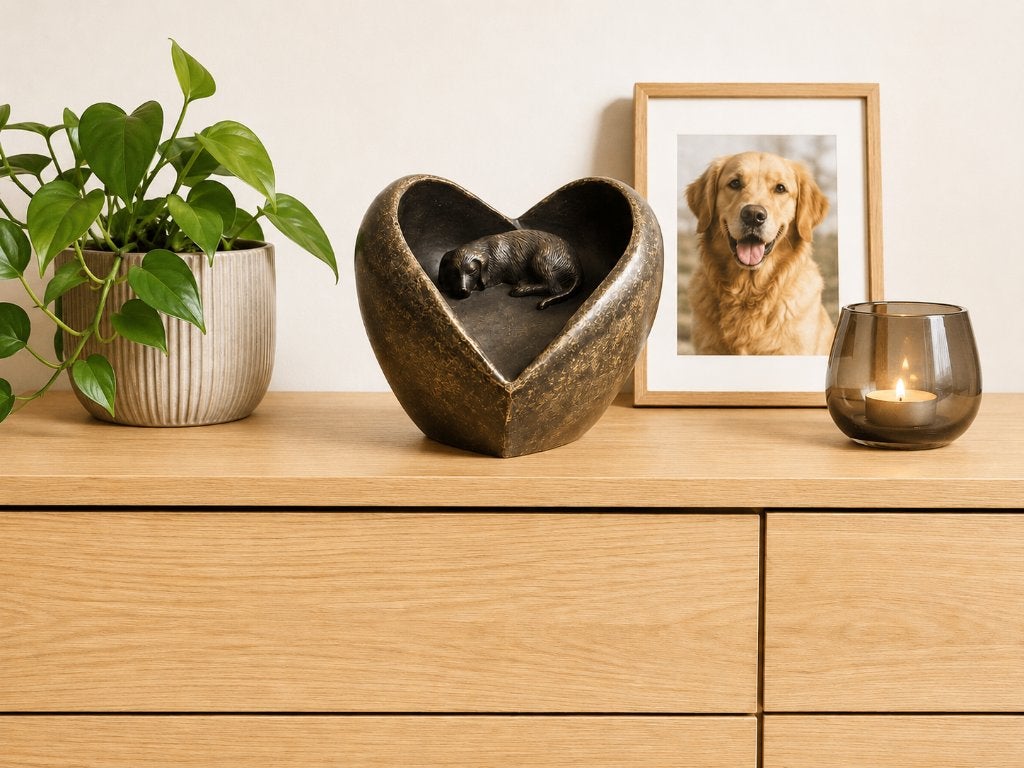VOOR ALTIJD IN MIJN HART / URN / HOND / ASURN, Huis en tuin decoratie Marie, Nieuw, Info@huisentuindecoratiemarie.nl, Peize