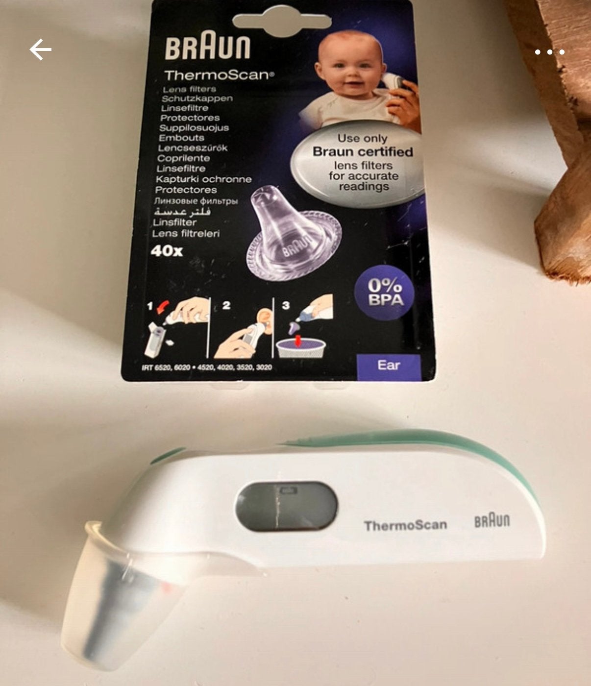 Oorthermometer met nieuwe lensvilters, Witgoed en Apparatuur, Persoonlijke-verzorgingsapparatuur, Ophalen of Verzenden, Zo goed als nieuw