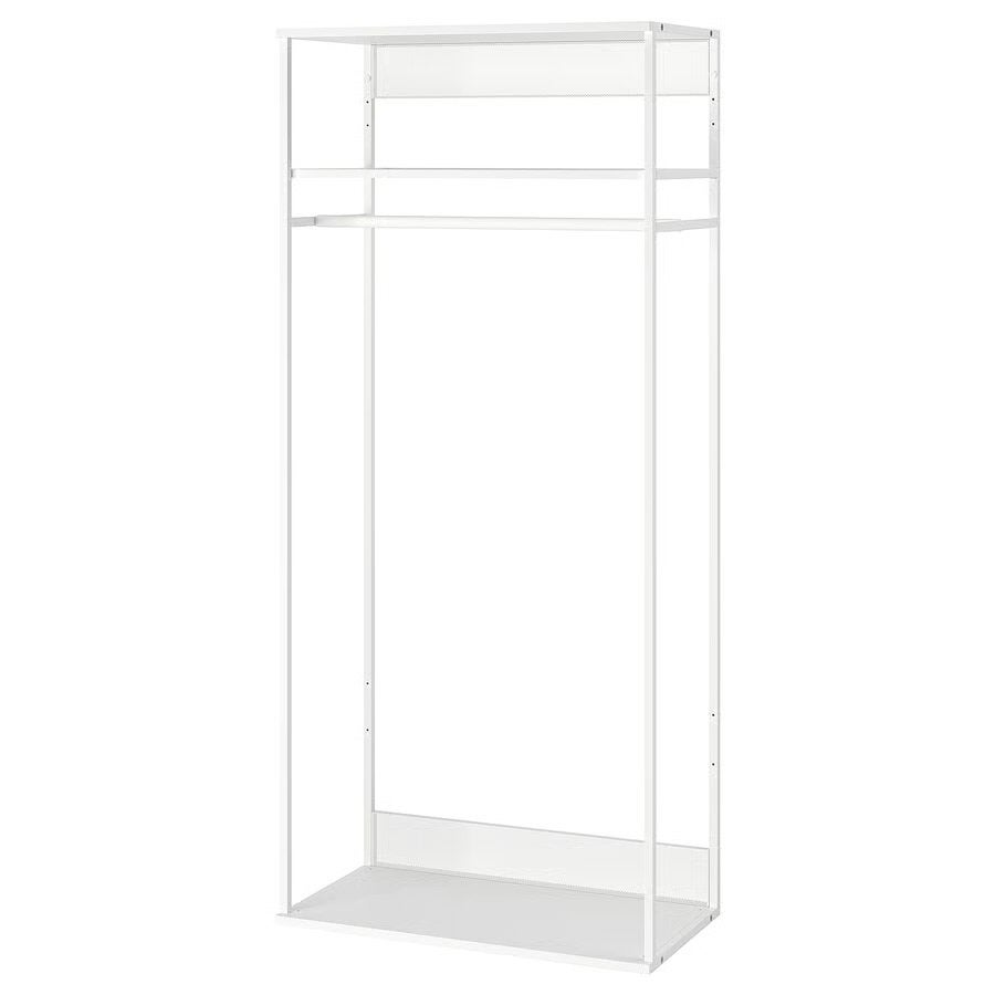 IKEA PLATSA Open element voor hangkleding, wit, Ophalen, Met plank(en), Gebruikt, 50 tot 100 cm